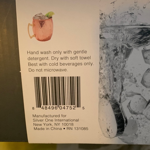 Hammered Finish Moscow Mule Copper Mugs Set - Picture 3 of 3